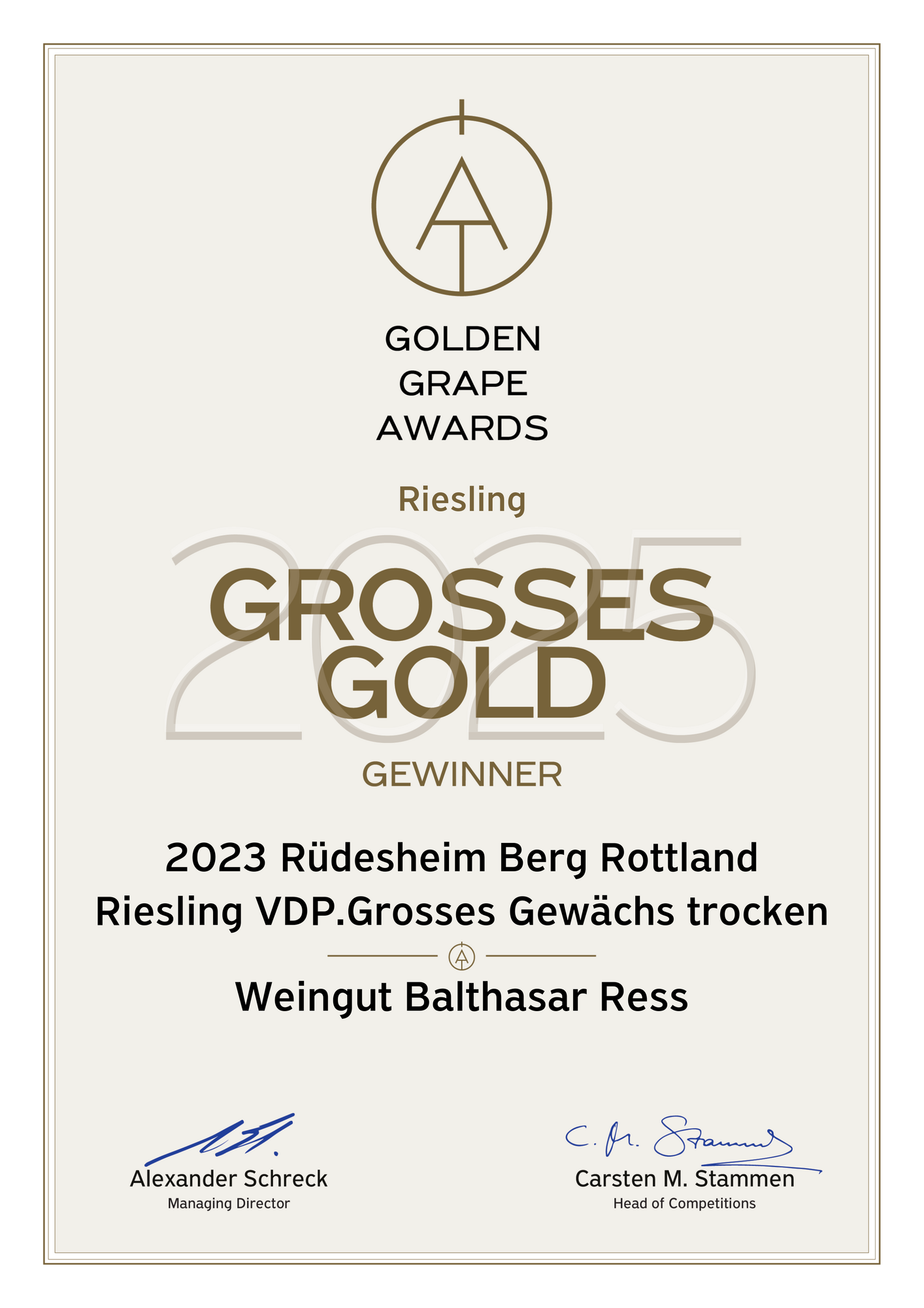 2023 ROTTLAND Rüdesheim Riesling GG trocken